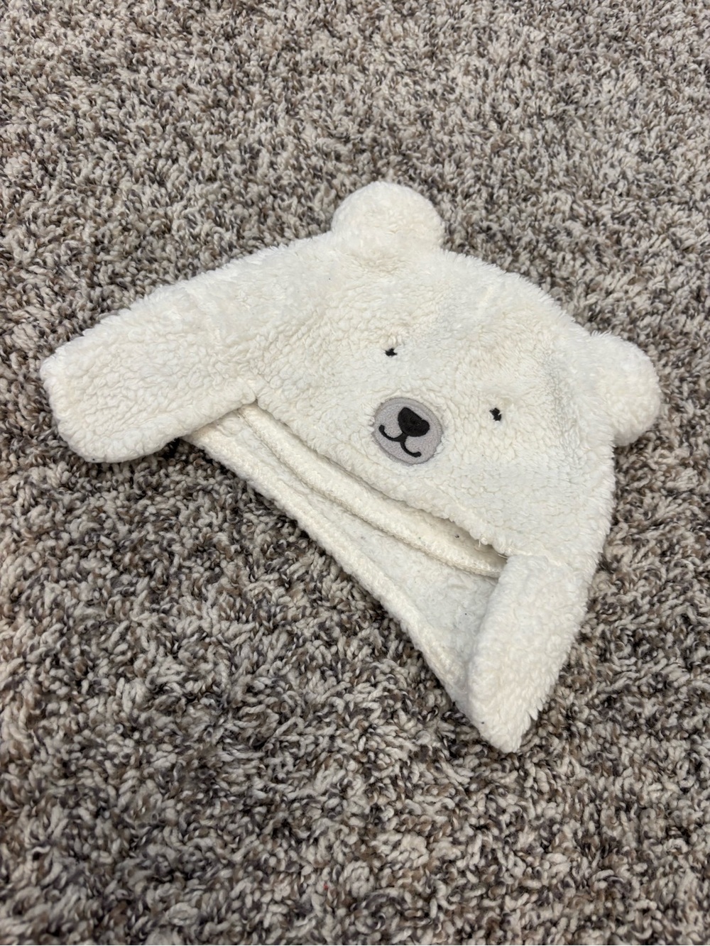 Carter's Cream Bear Sherpa Baby Hat